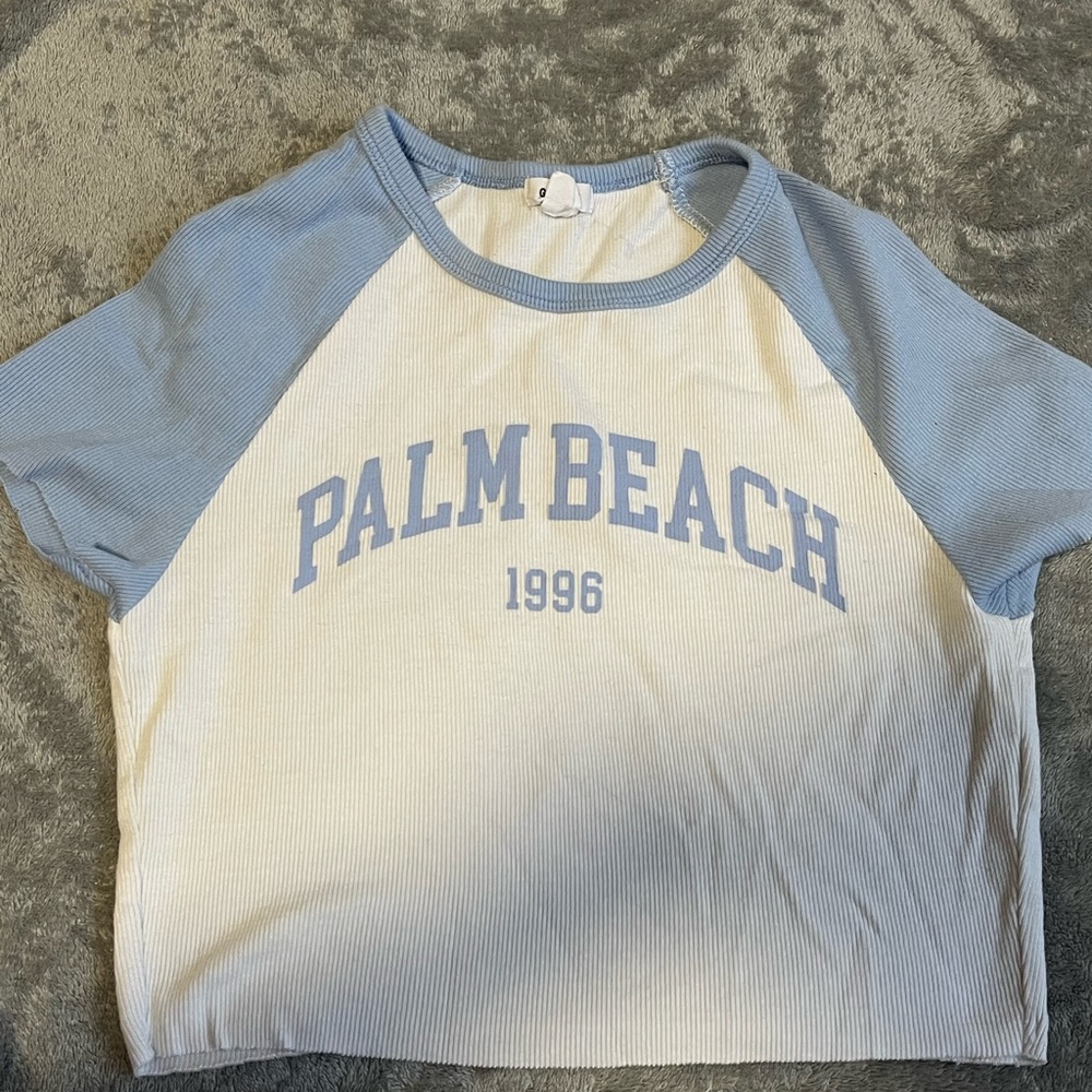 garage palm beach crop top